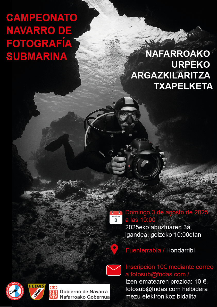 El 3 de agosto se celebrar&aacute; el Campeonato Navarro de Fotograf&iacute;a Submarina
